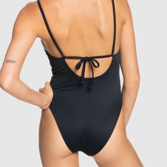 Roxy one piece ribbed swimsuit S - Picture 3 of 6